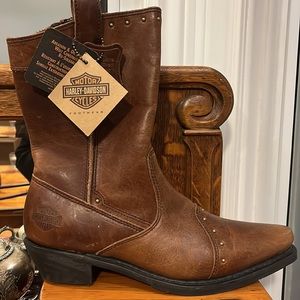 HARLEY DAVIDSON Motorcycle moto cowboy boots. Abrasion and oil resistant finish